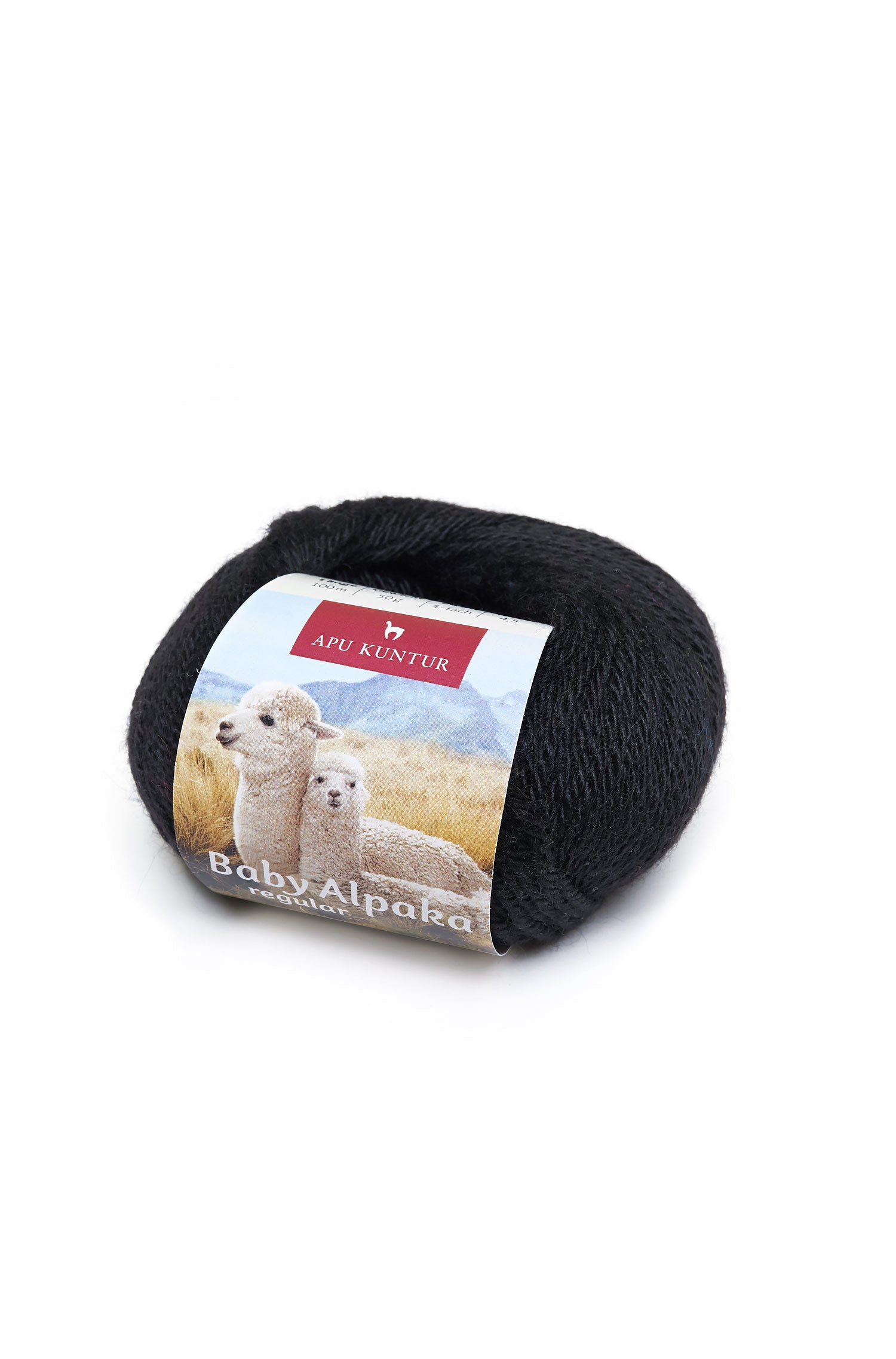 Baby Alpaka Wolle PURE | 5×50g-schwarz