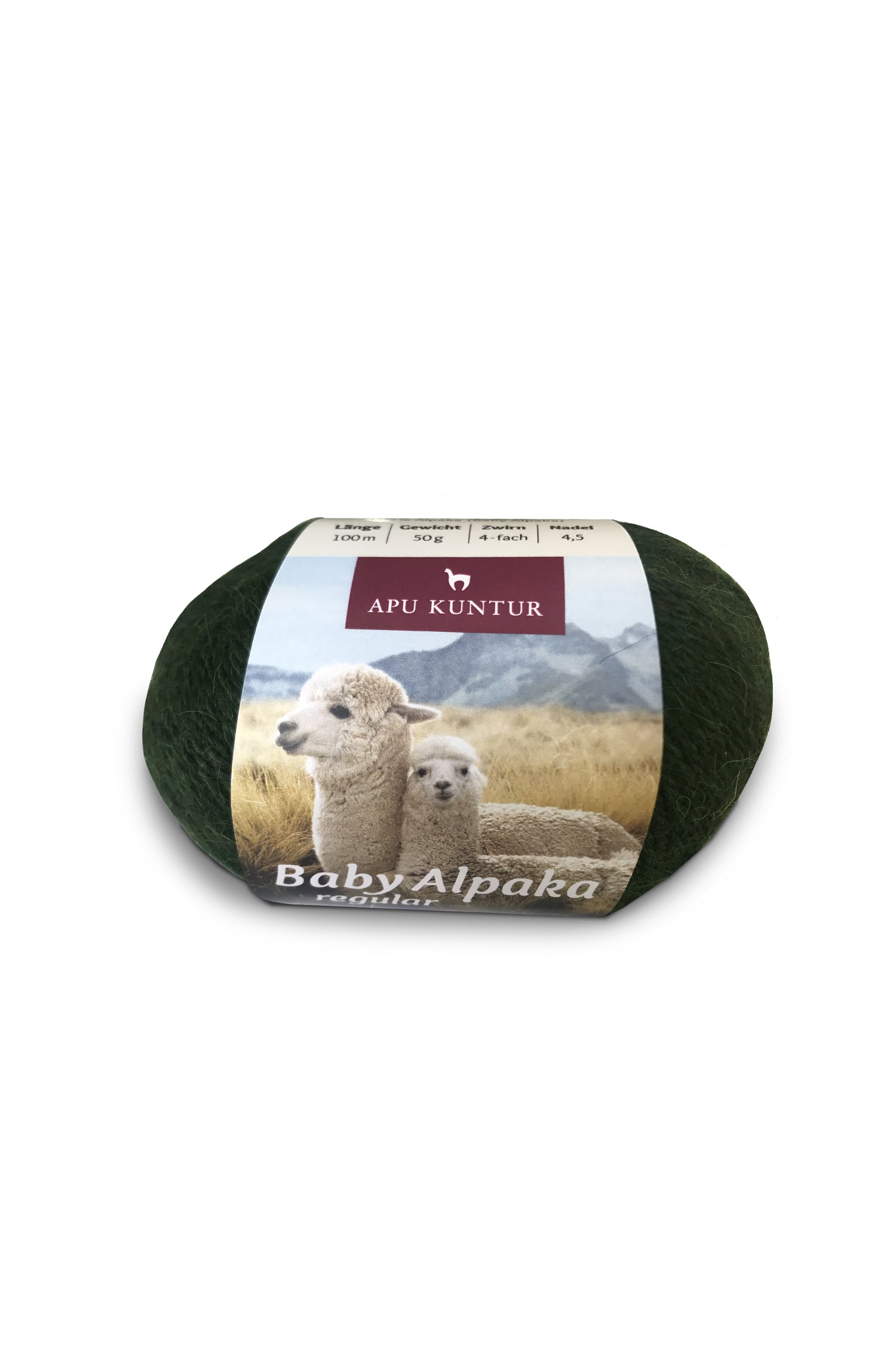 Baby Alpaka Wolle PURE | 5×50g-tannengrün melange