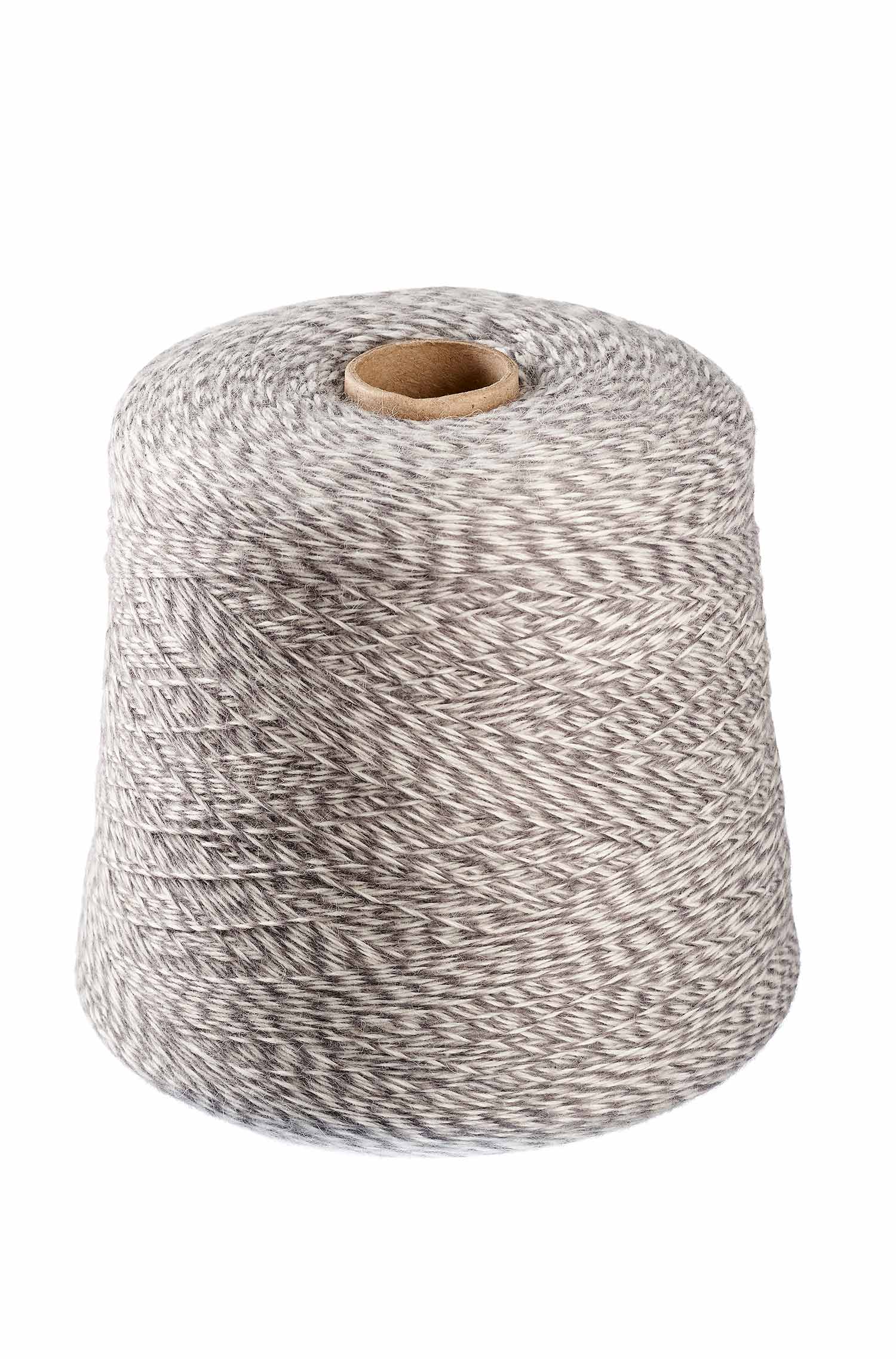 Alpaka Sockengarn MULTICOLOR | 1kg Kone-grau meliert