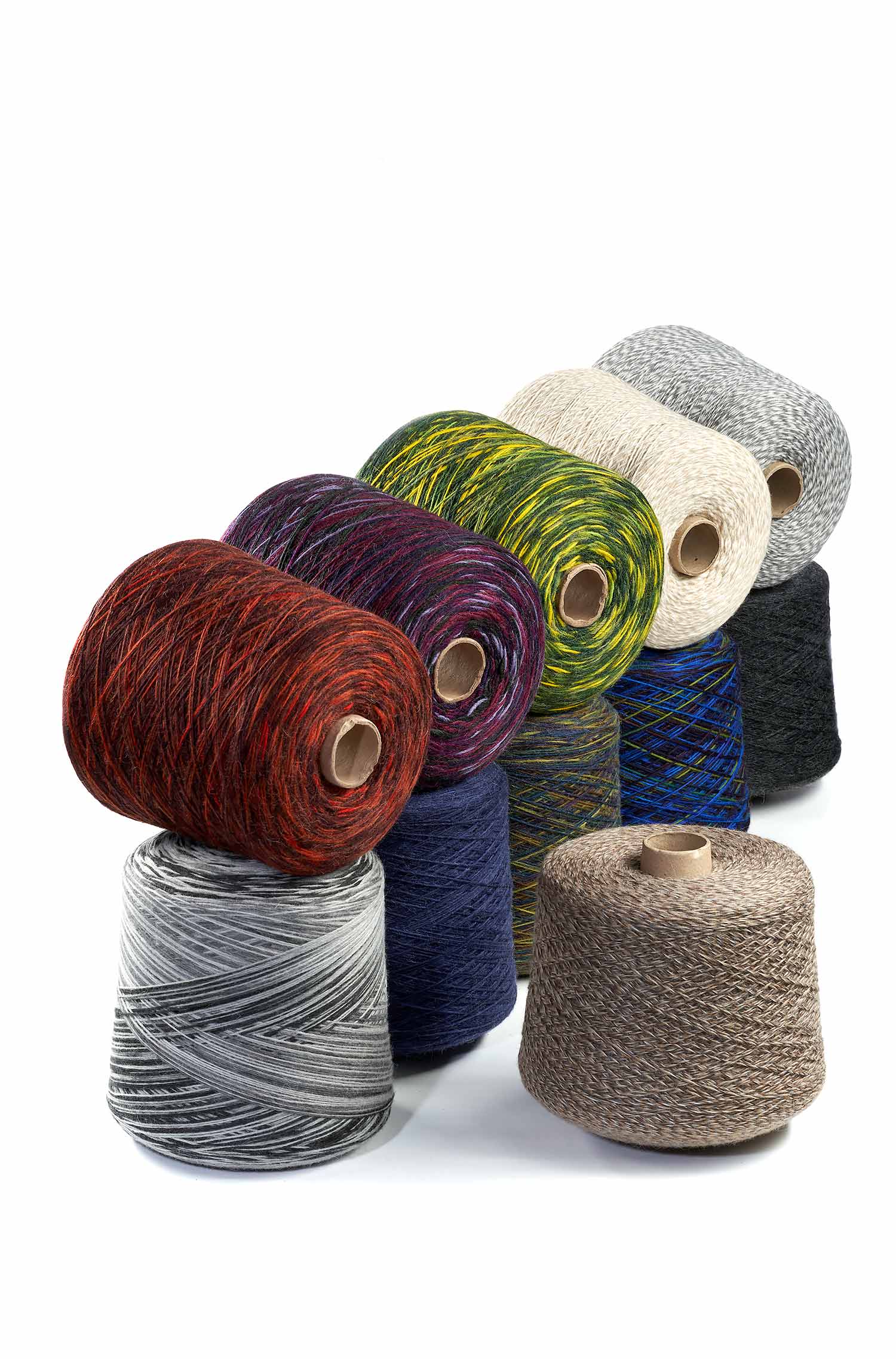 Alpaka Sockengarn MULTICOLOR | 1kg Kone-grau meliert