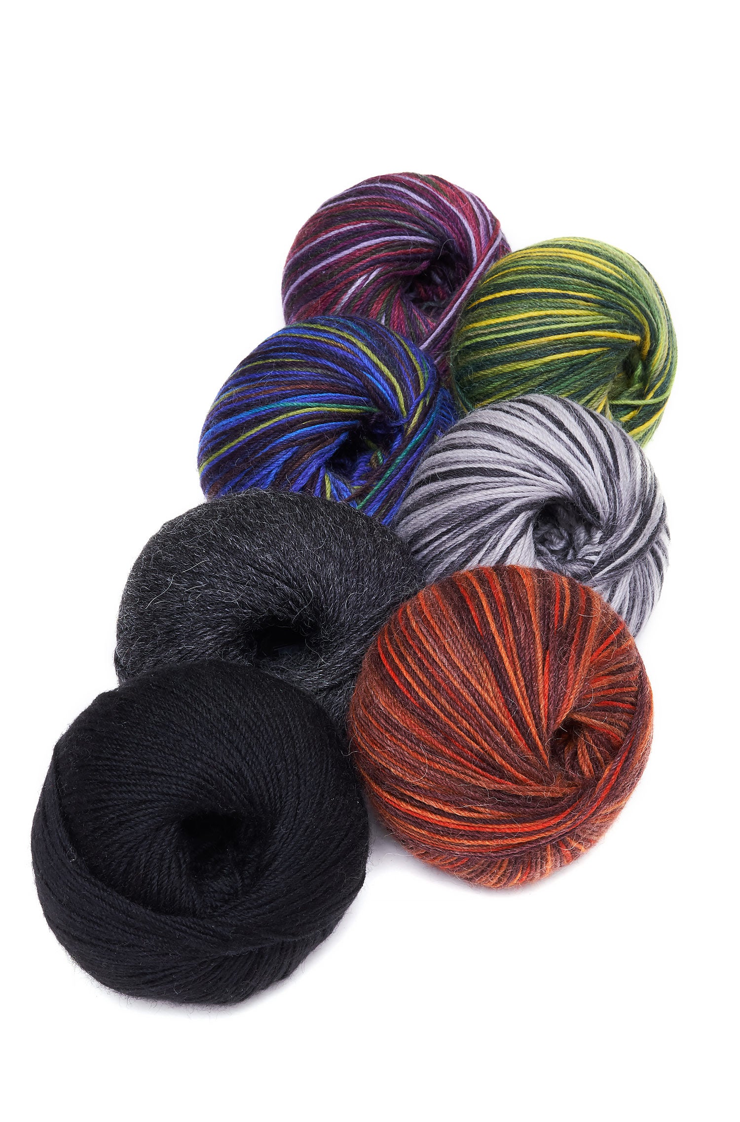 Alpaka Sockengarn MULTICOLOR | 50g-anthrazit