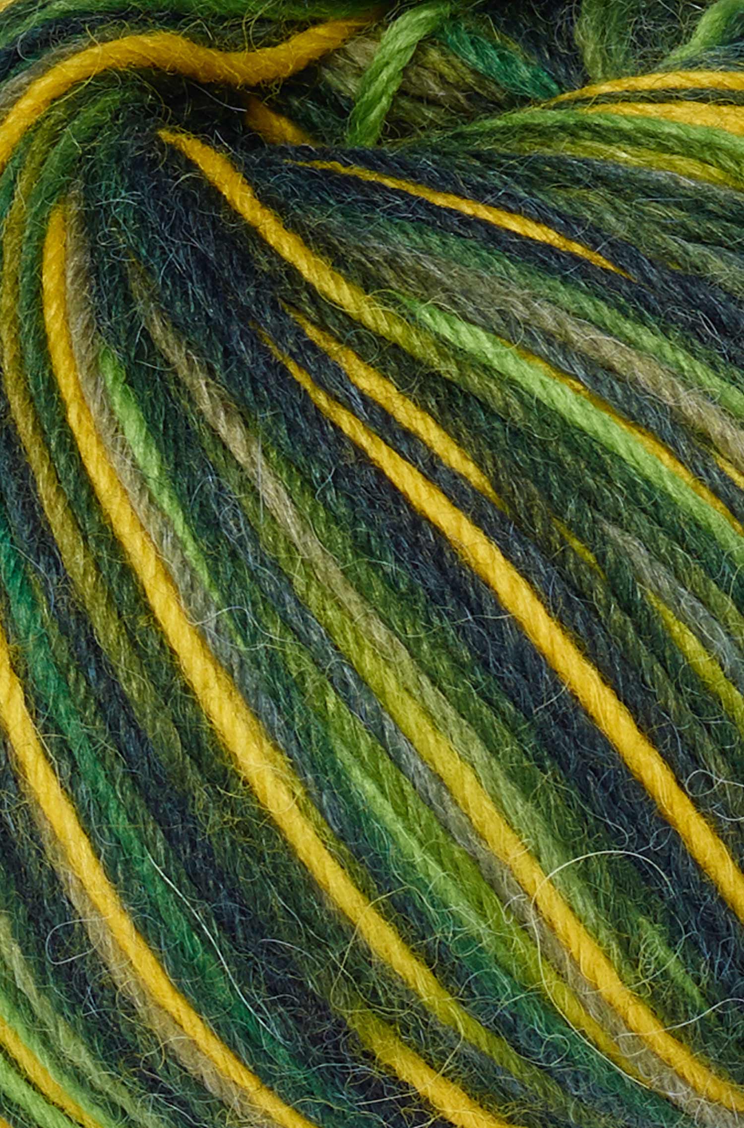 Alpaka Sockengarn MULTICOLOR | 50g-grün/gelb
