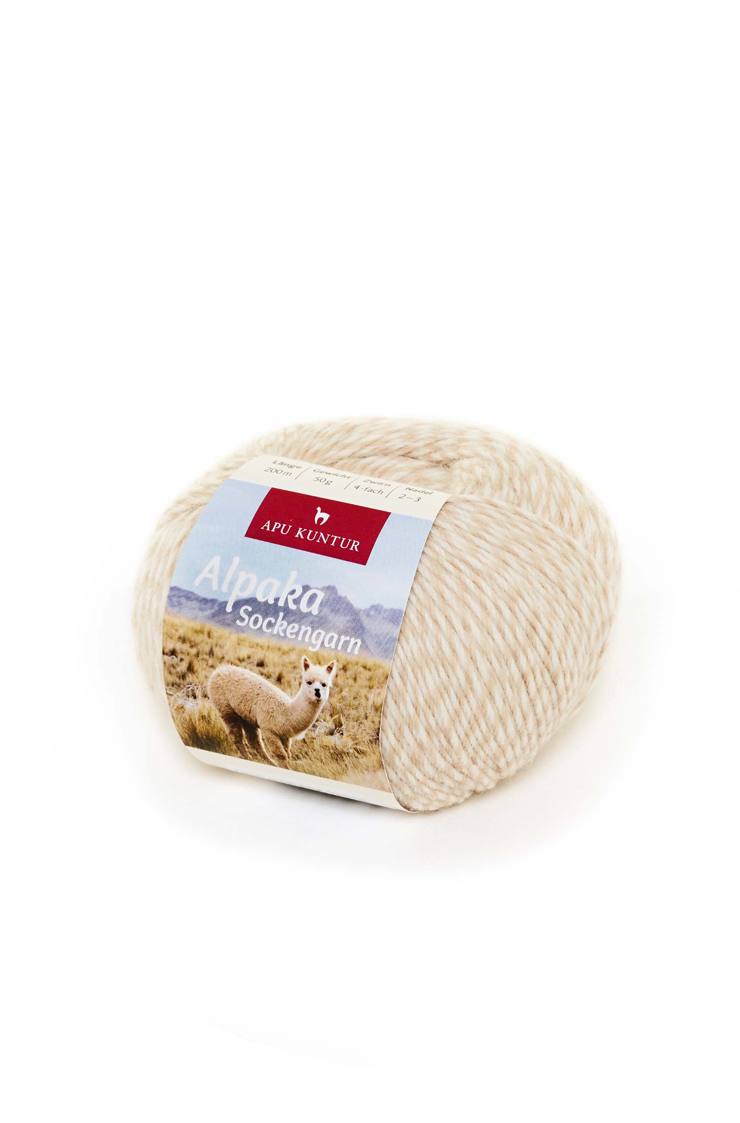 Alpaka Sockengarn MULTICOLOR | 50g-beige meliert