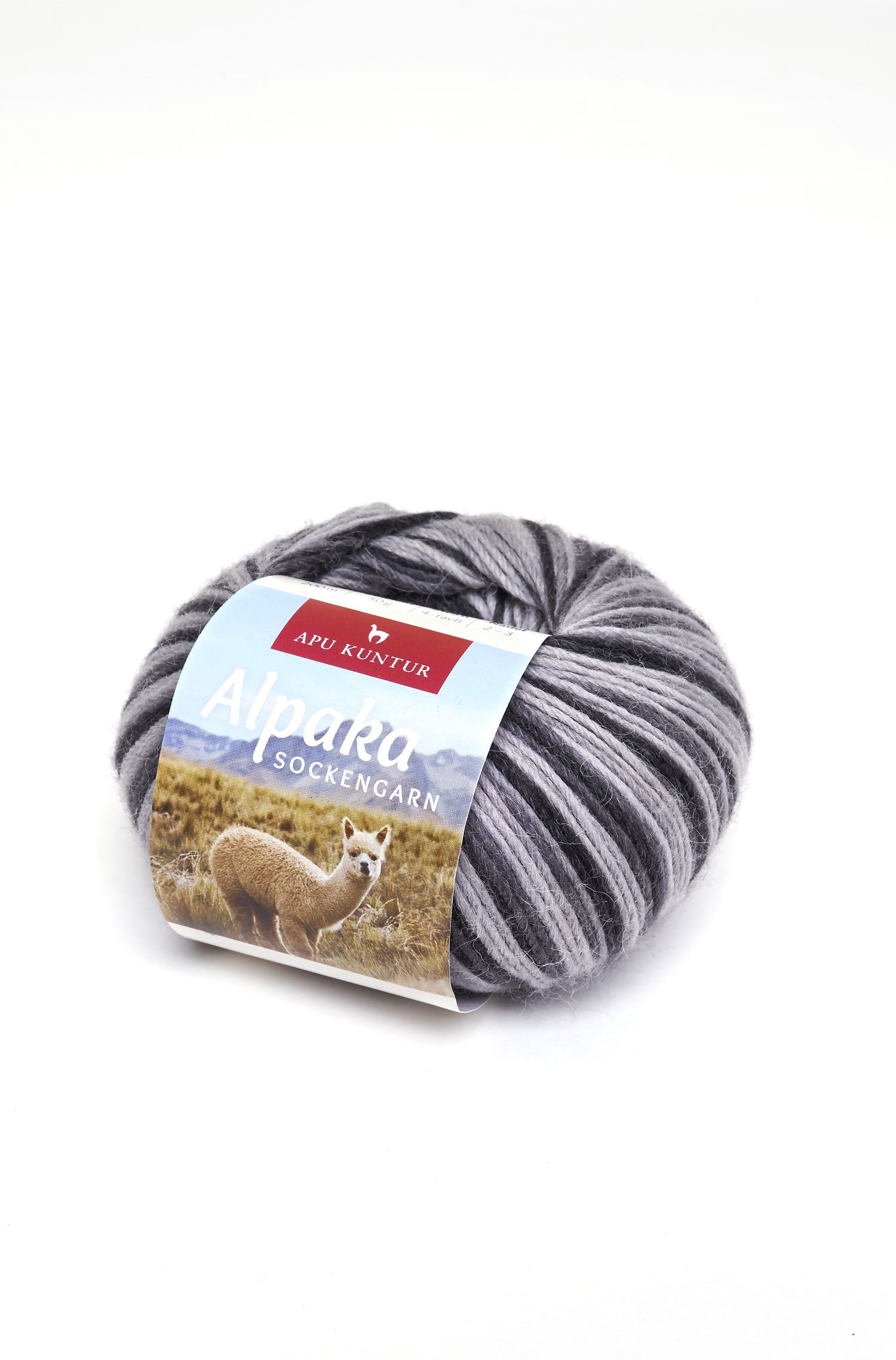 Alpaka Sockengarn MULTICOLOR | 5×50g-grautöne