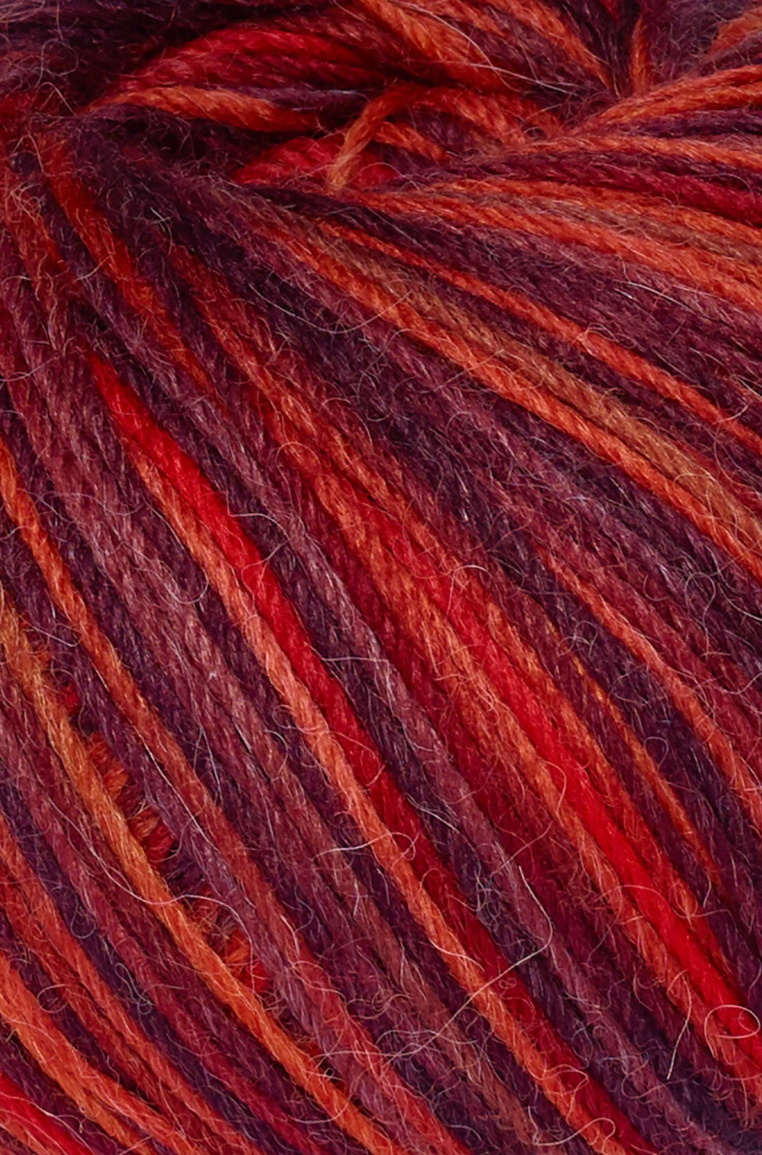 Alpaka Sockengarn MULTICOLOR | 5×50g-kupfer/orange