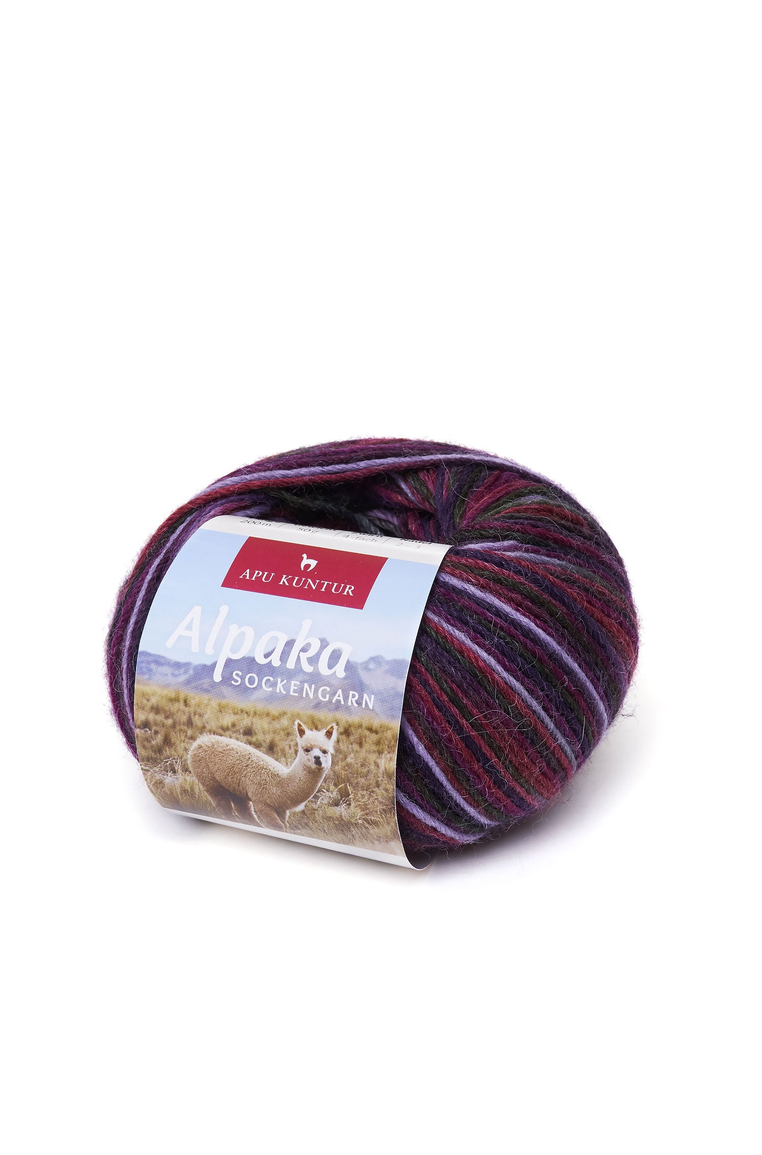 Alpaka Sockengarn MULTICOLOR | 5×50g-violett/lila