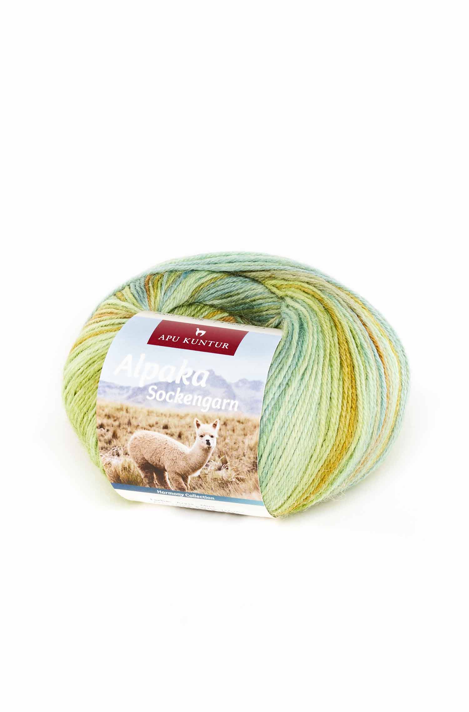 Alpaka Sockengarn HARMONY | 50g-grün/mint