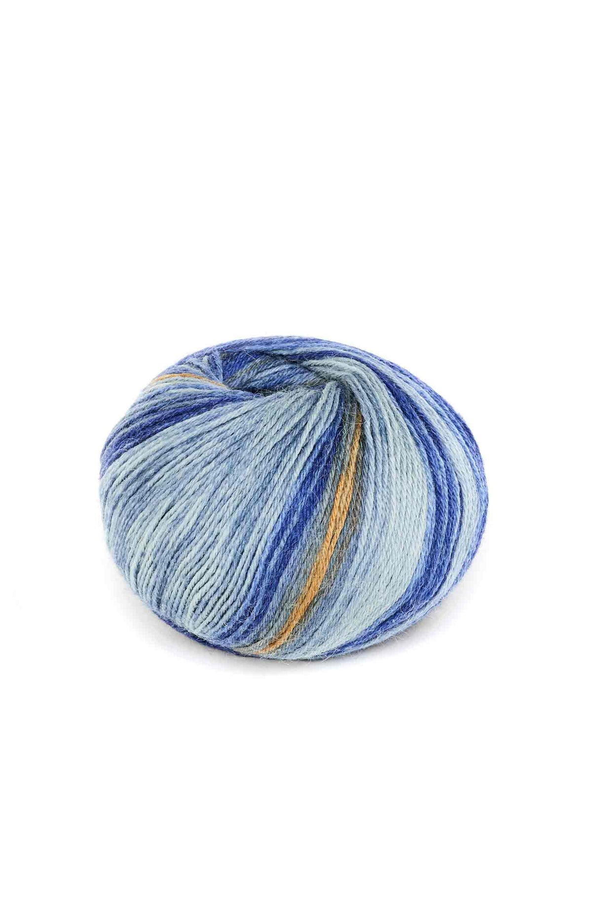 Alpaka Sockengarn HARMONY | 50g-ocker/blau