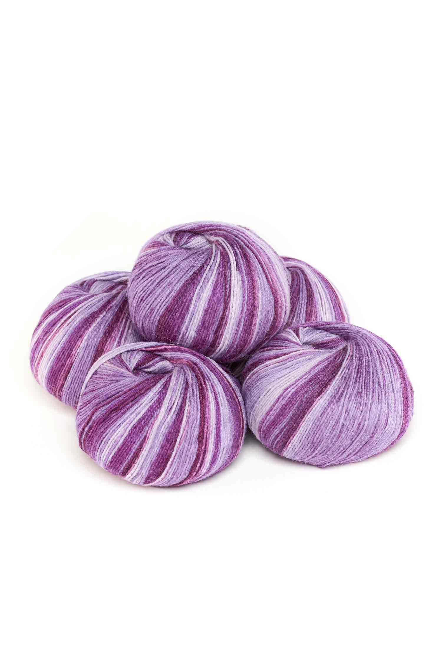 Alpaka Sockengarn HARMONY | 5×50g-flieder/violett