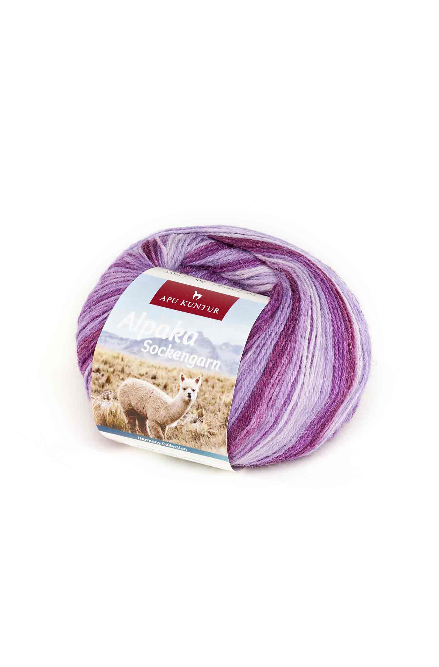 Alpaka Sockengarn HARMONY | 5×50g-flieder/violett