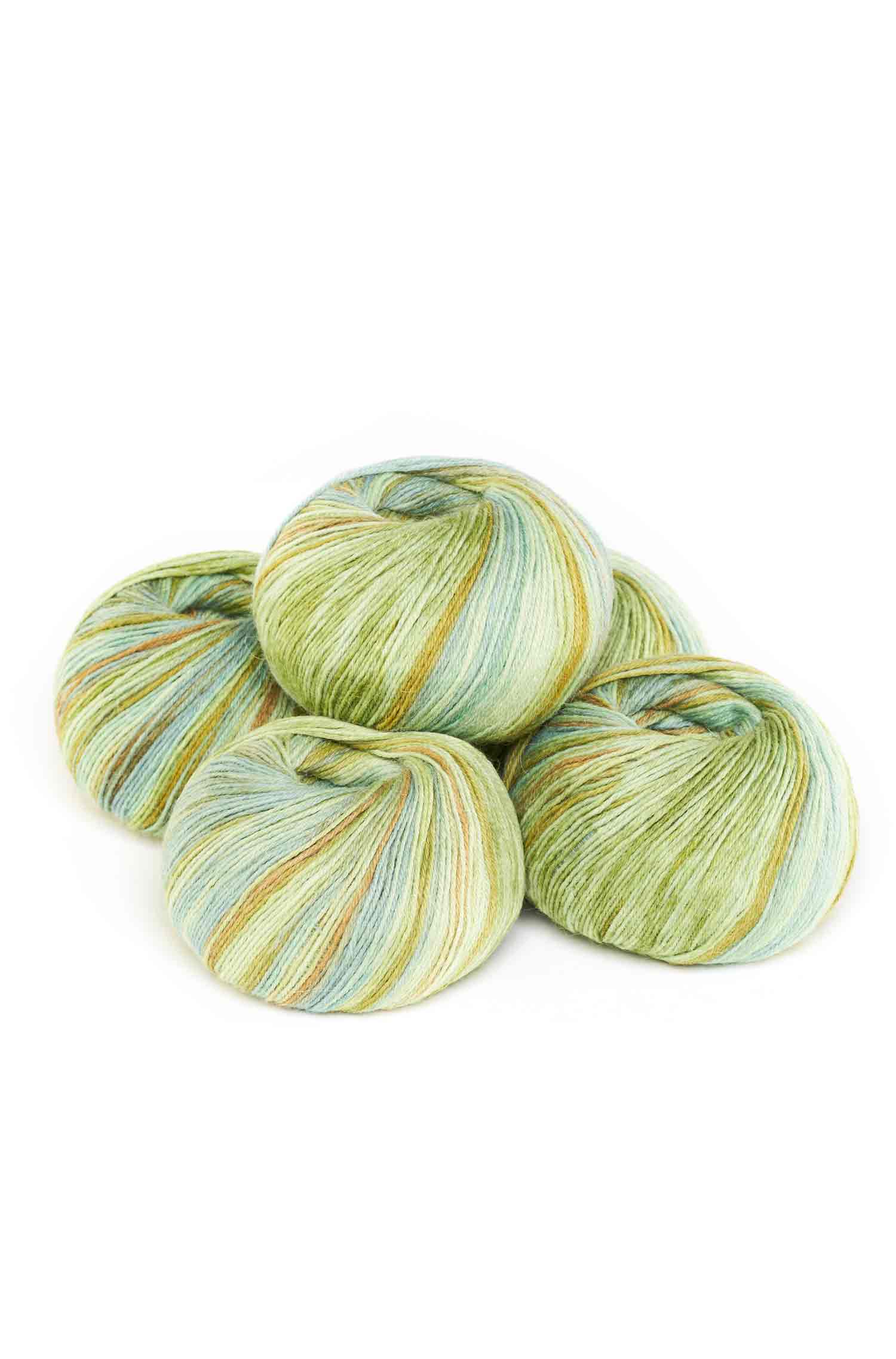 Alpaka Sockengarn HARMONY | 5×50g-grün/mint