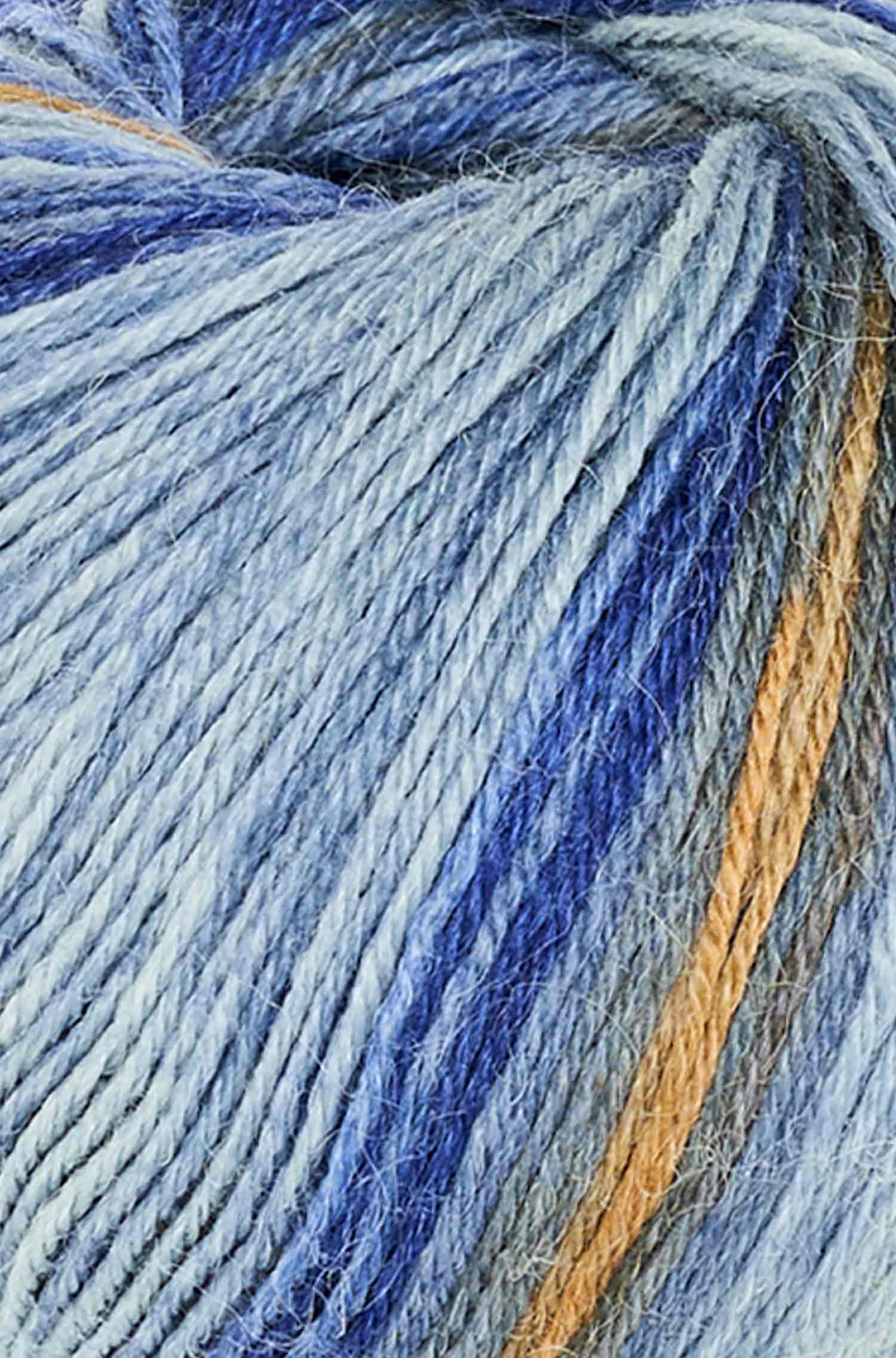 Alpaka Sockengarn HARMONY | 5×50g-ocker/blau