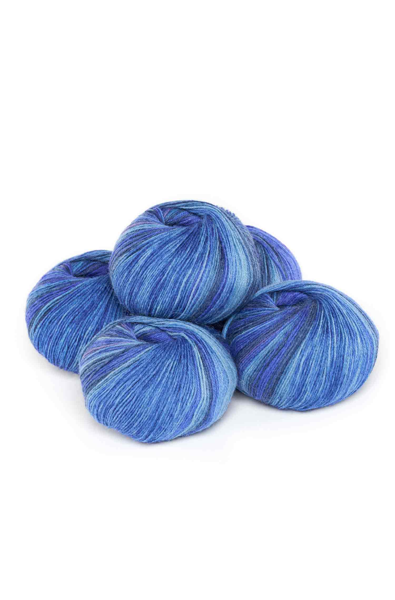 Alpaka Sockengarn HARMONY | 5×50g-royal/aqua