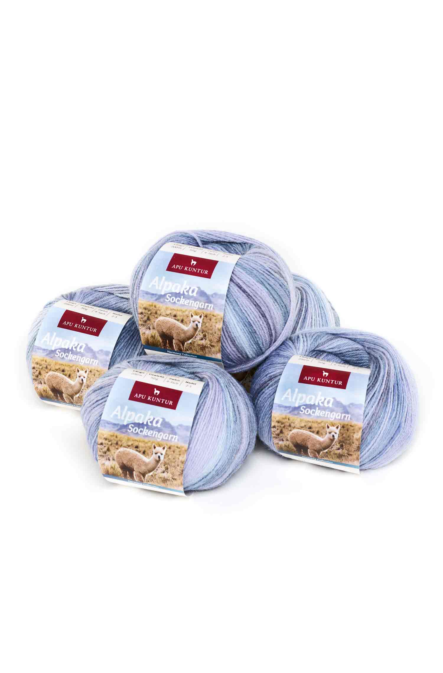 Alpaka Sockengarn HARMONY | 5×50g-taubenblau