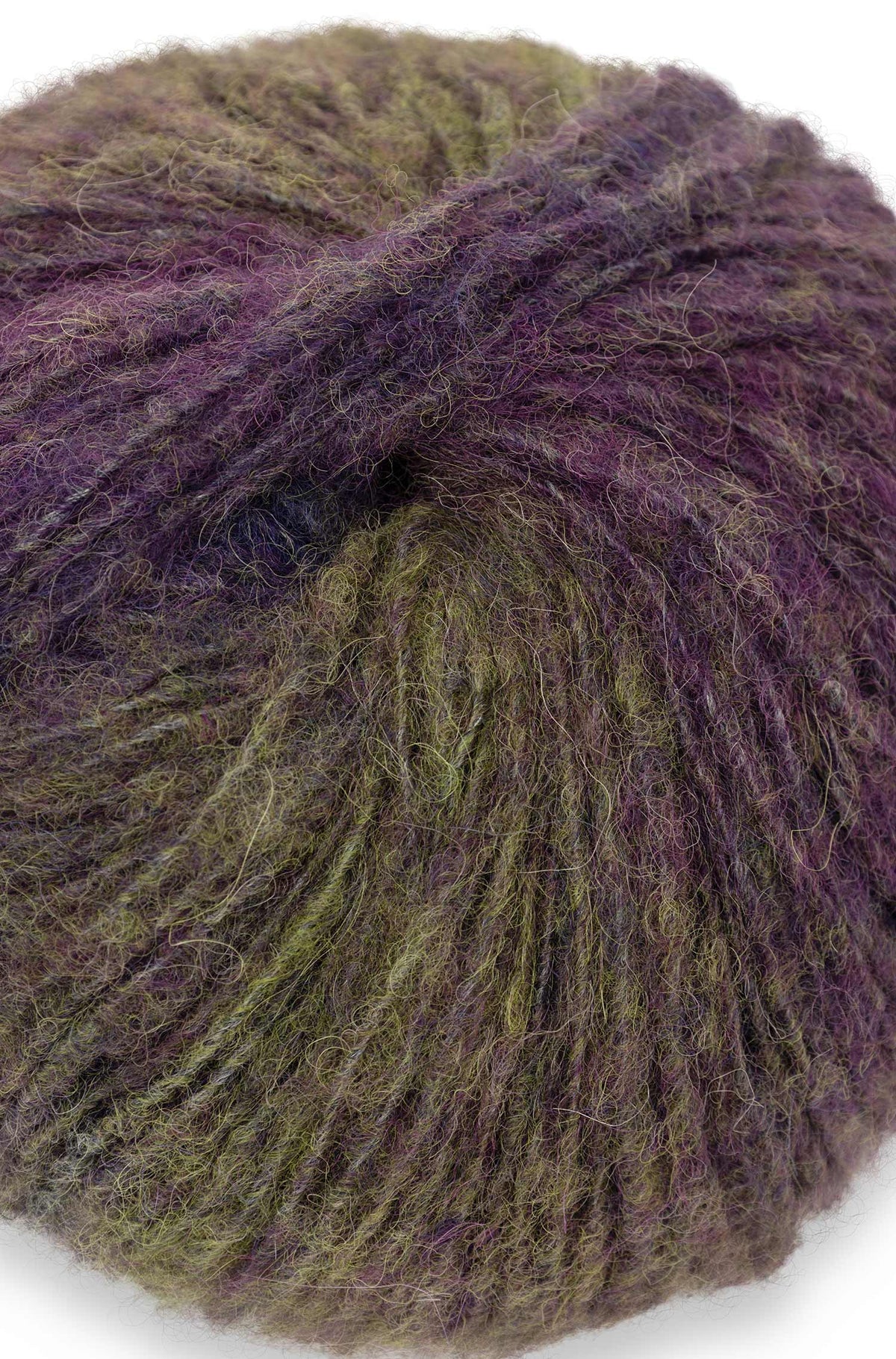 Alpaka Wolle KUSCHELGARN | 50g-aubergine/moosgrün