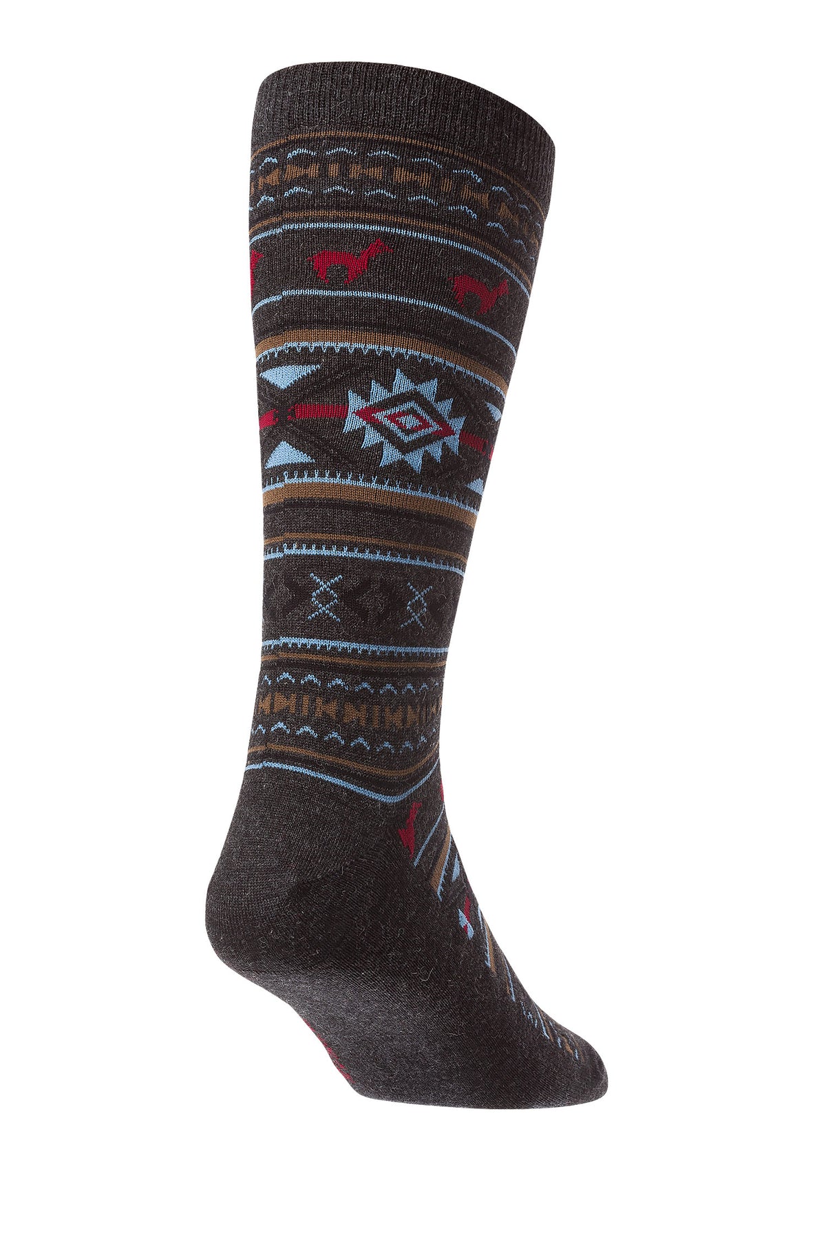 Alpaka Socken JAQUARD-grau/blau
