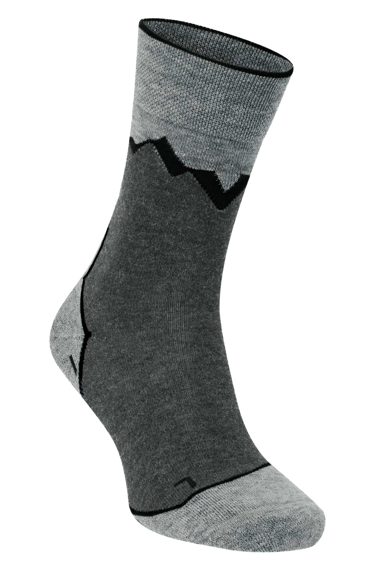 Premium Alpaka WANDERSOCKEN-anthrazit/grau