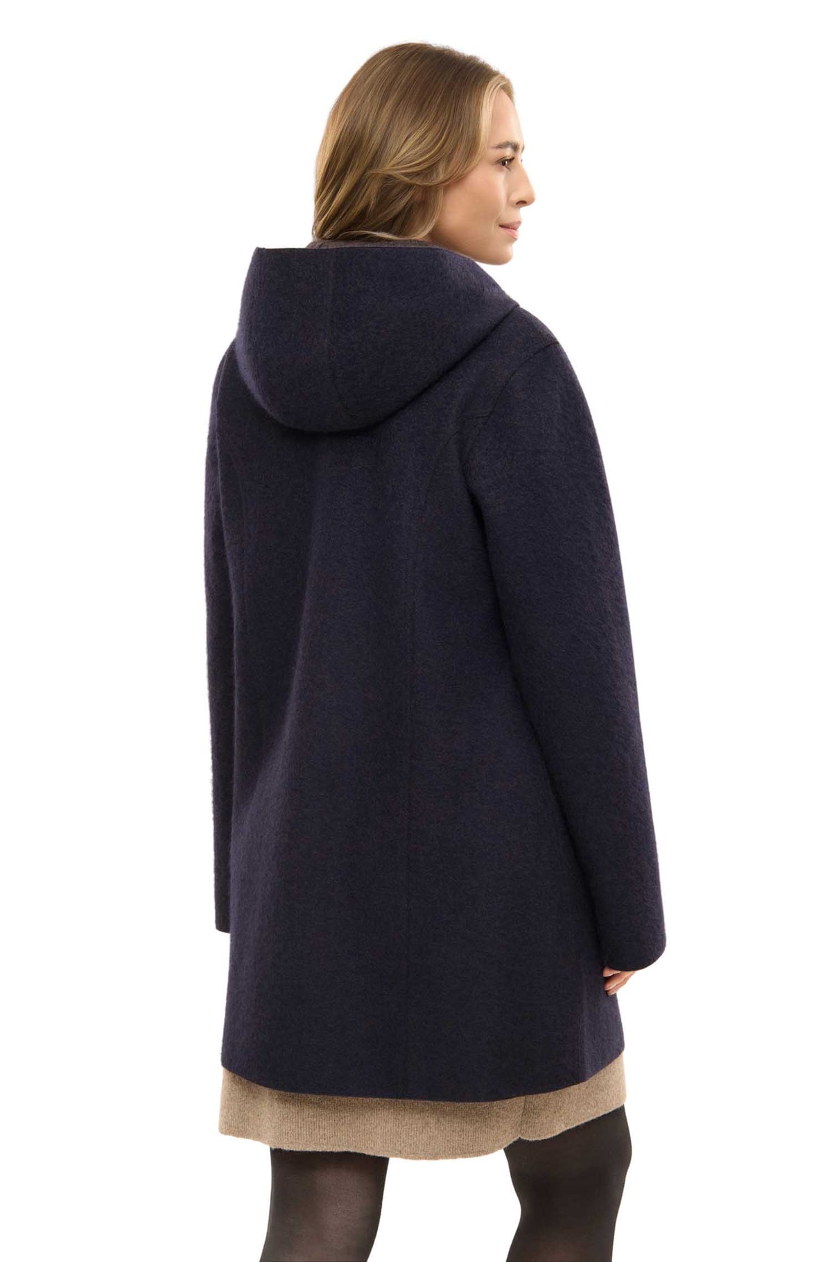 Alpaka Mantel COSTA-navy/mokka