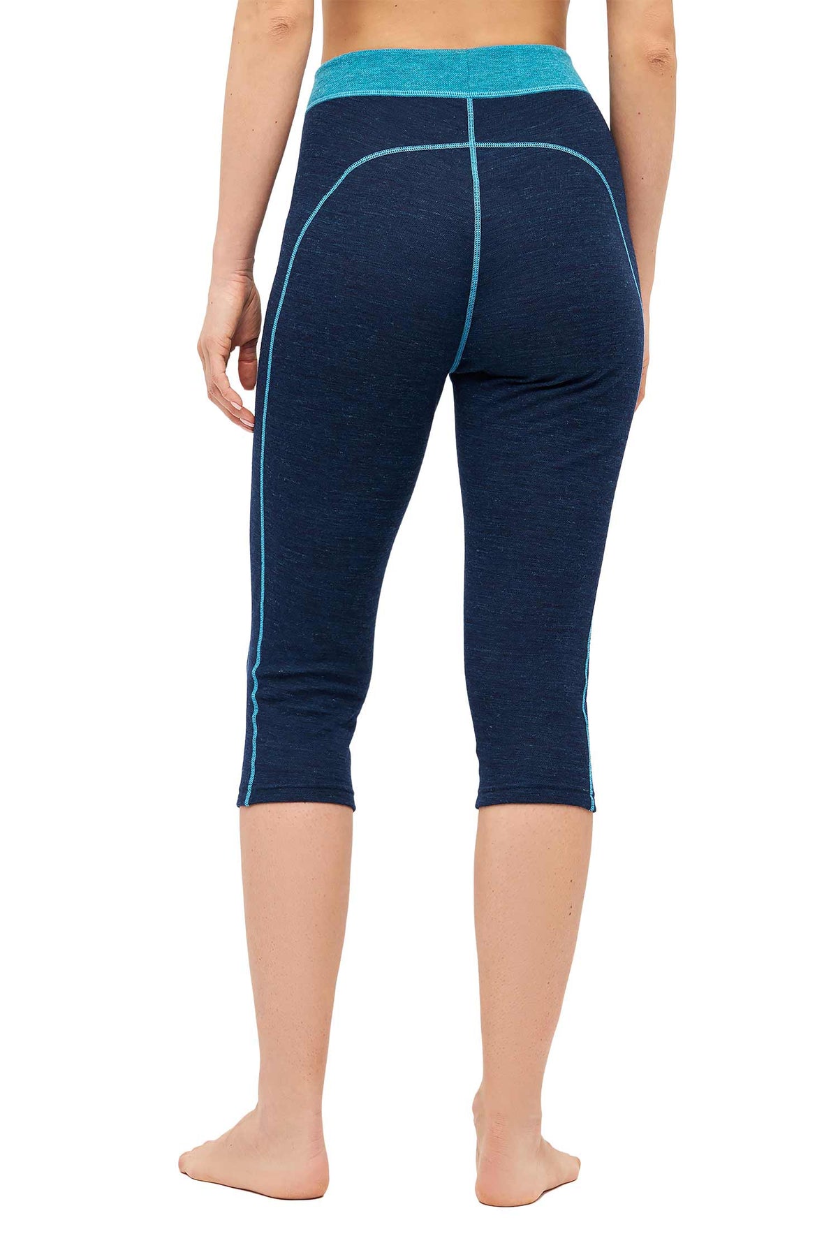Alpaka 3/4-Leggings THERMO-navy/türkis