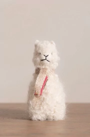 Plüsch Tier QÓNI GRANDE Alpaka Wolle Dekoration 19,5 cm 2