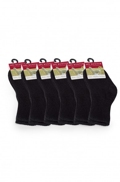 Alpaka Socken Kinder (Gr. 15-29) 6er Pack aus 70% Baby Alpaka & 25% Baumwolle