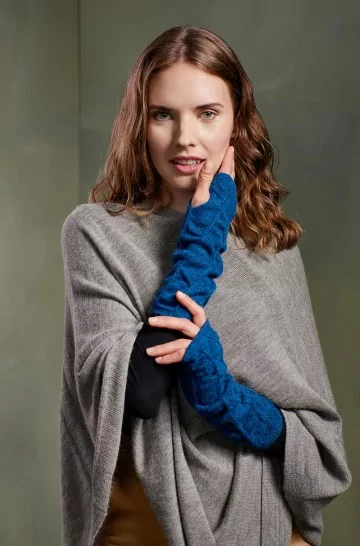 Pulswärmer TEMPO Handschuhe aus reinem Baby Alpaka für Damen