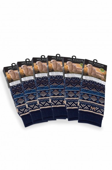Alpaka Socken INKA 6er Pack aus 70% Baby Alpaka & 25% Pima Baumwolle