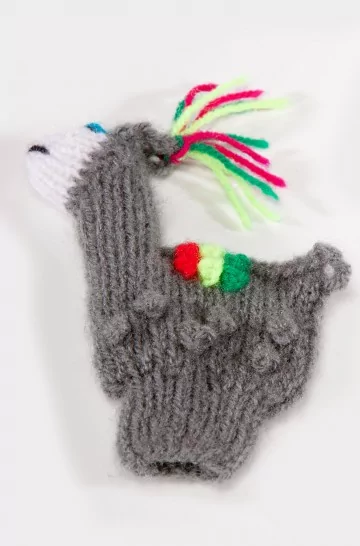 Llama finger puppet