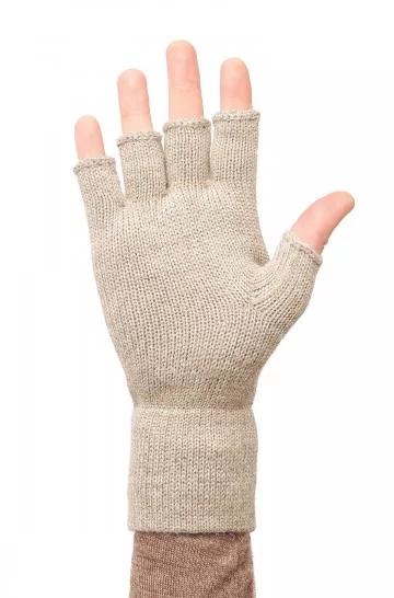Alpaka Handschuhe HALBFINGER aus 100% Baby Alpaka 2