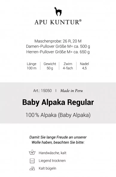 Alpaka Wolle REGULAR | 1kg Kone | 100% Baby Alpaka | 36 Farben