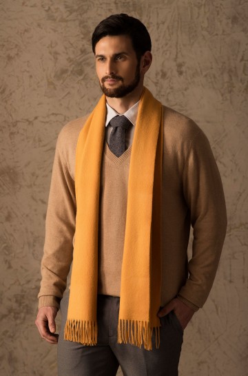 JAMAS royal alpaca shawl for men by KUNA 180*30cm