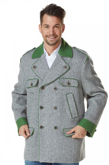 Manteau tissé LEONARD hommes alpaga laine costume folklorique doublé