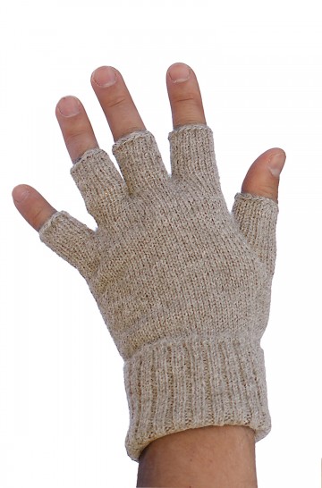 Alpaca gloves HALFFINGER made from 100% baby alpaca