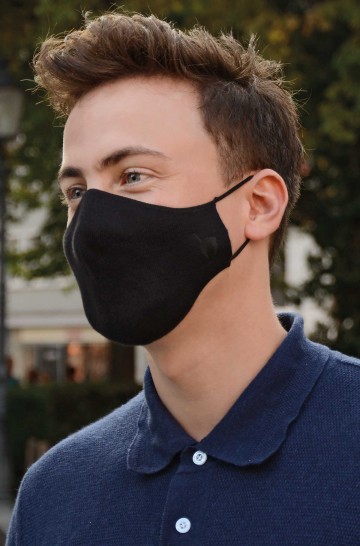 Masque facial en coton Pima de haute qualité, lavable à 60 °C, écologique et confortable à porter Taille M + L