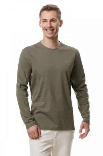 Long-sleeved shirt MATEO in Royal Alpaca-Cotton Mix