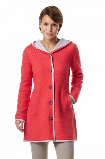 Short coat ALYSSA made of alpaca and cotton for women
