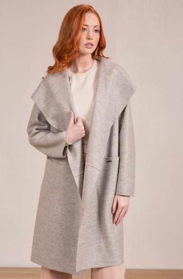 Alpaca coat VAMOS made of alpaca and wool