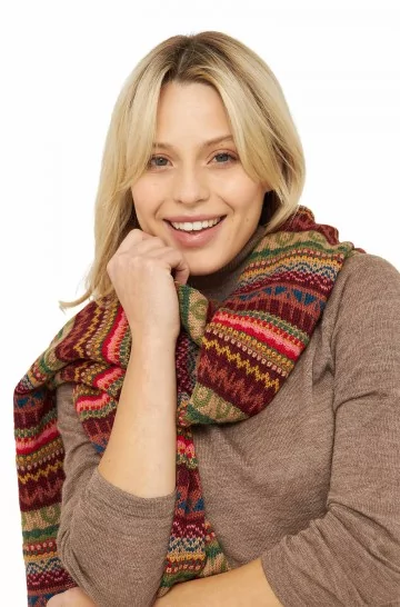 Écharpe en tricot d'alpaga LUNA XXL 100% bébé alpaga