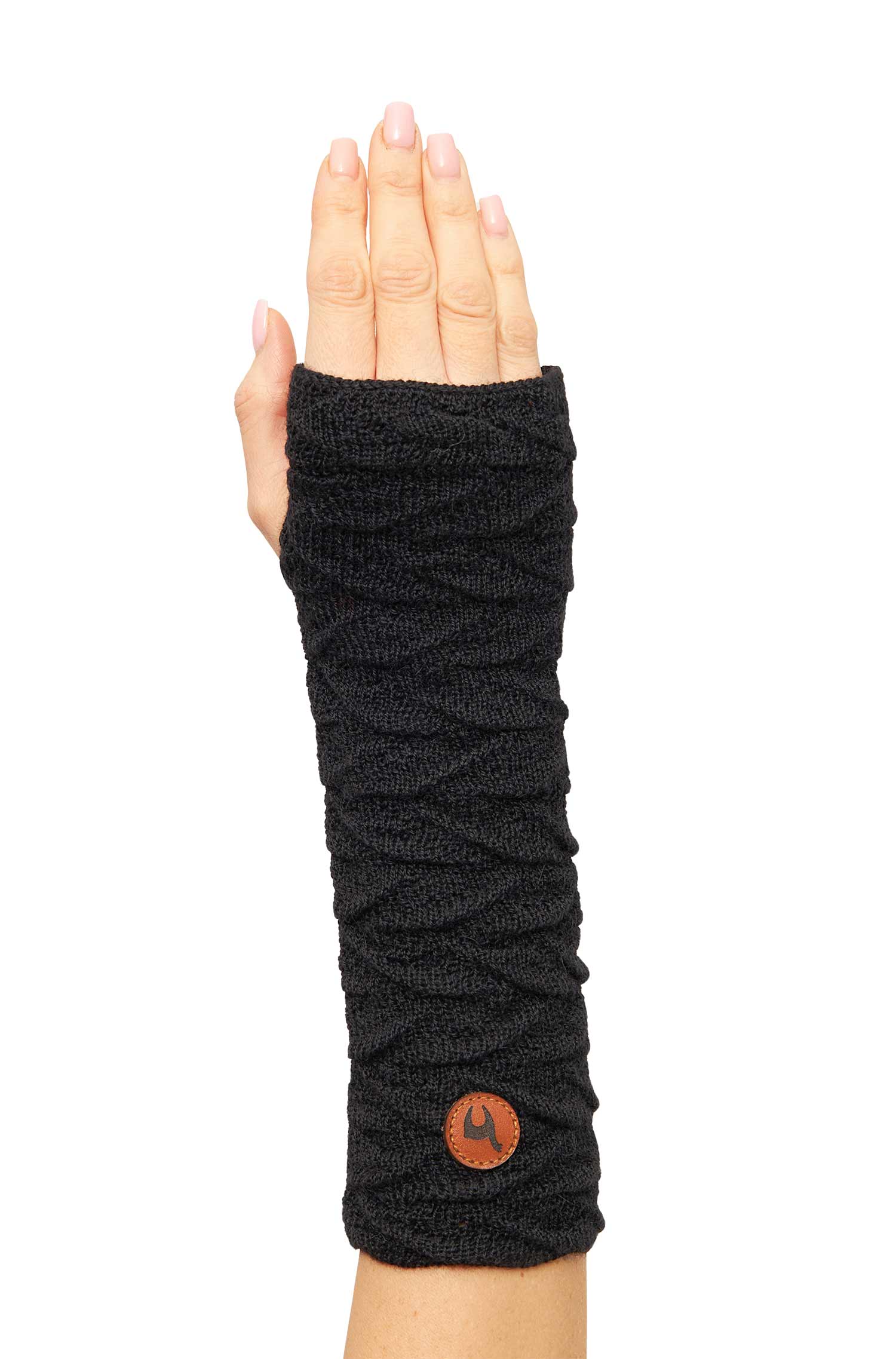 Alpaka Pulswärmer BIESEN-schwarz