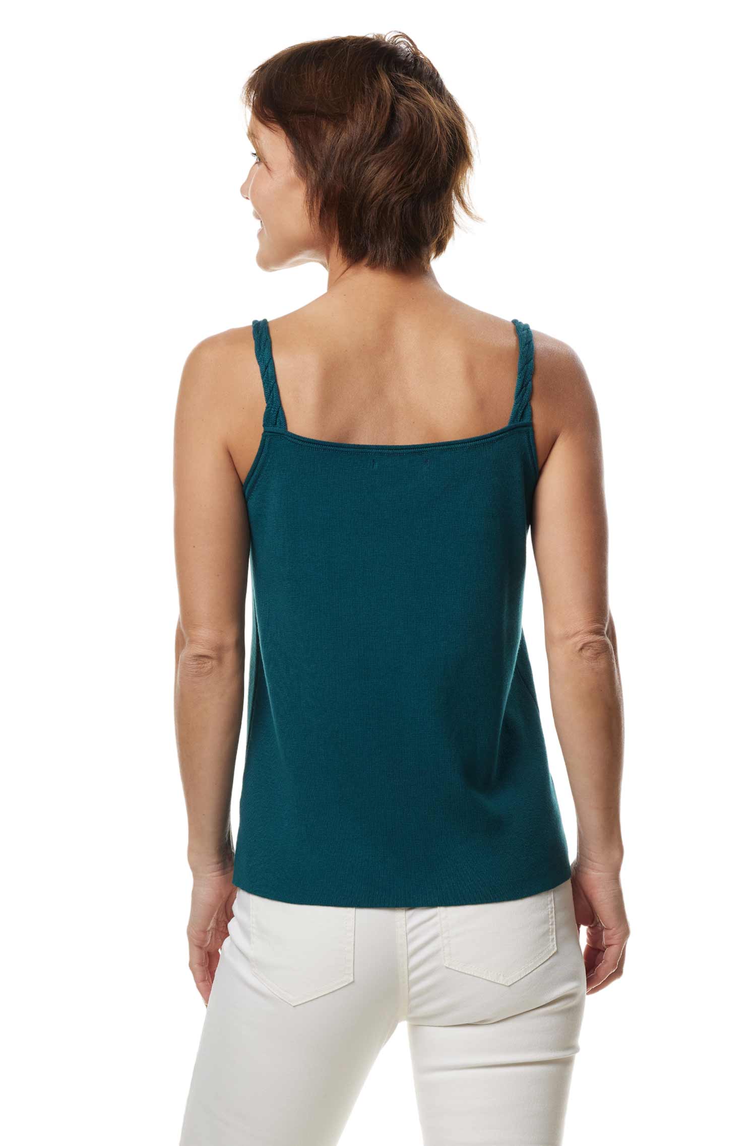 Strick-Top BONITA aus Bio Pima Baumwolle-tiefgrün