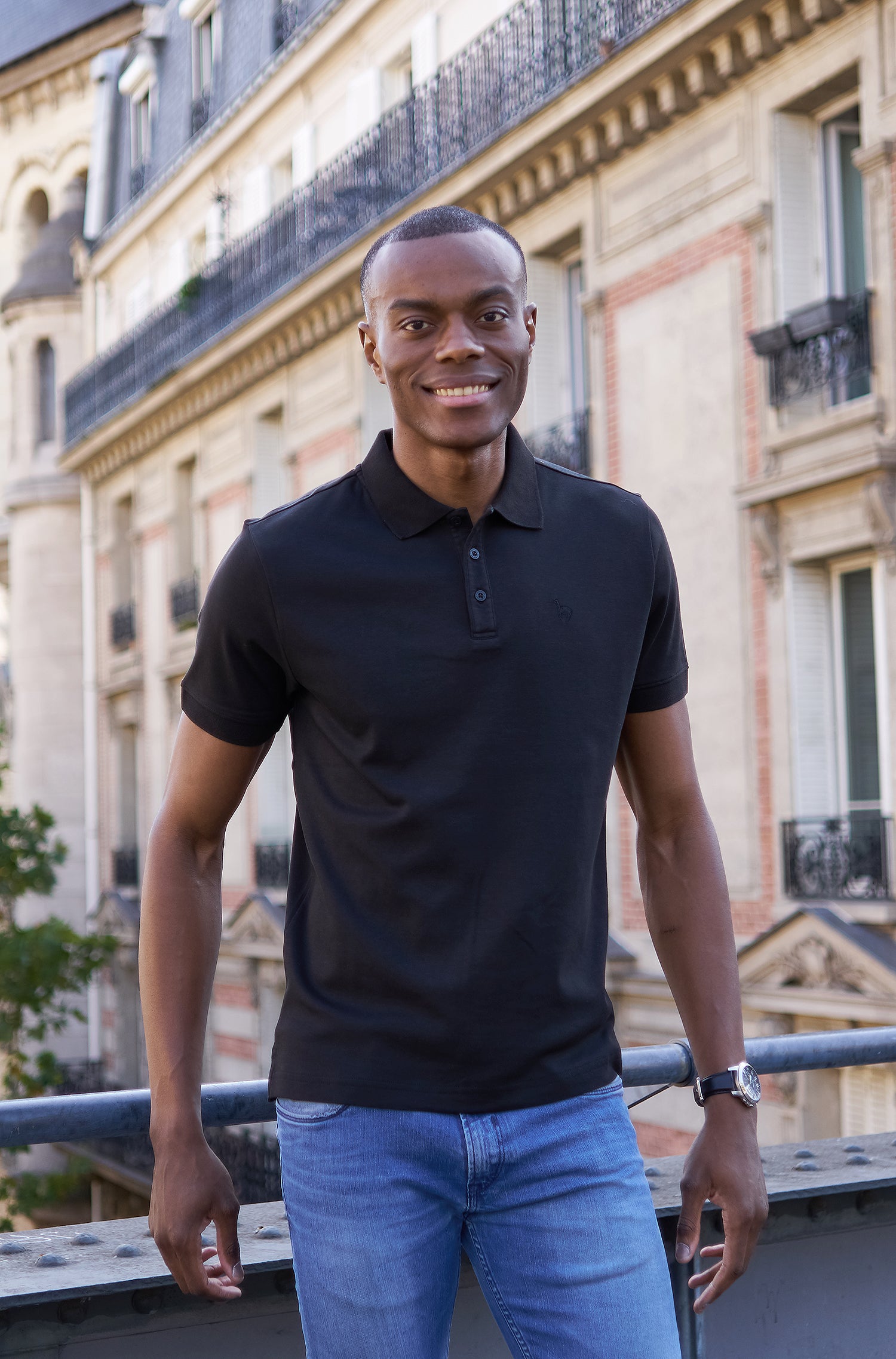 Polo Shirt BASIC HERREN aus 100% Bio-Pima-Baumwolle-schwarz