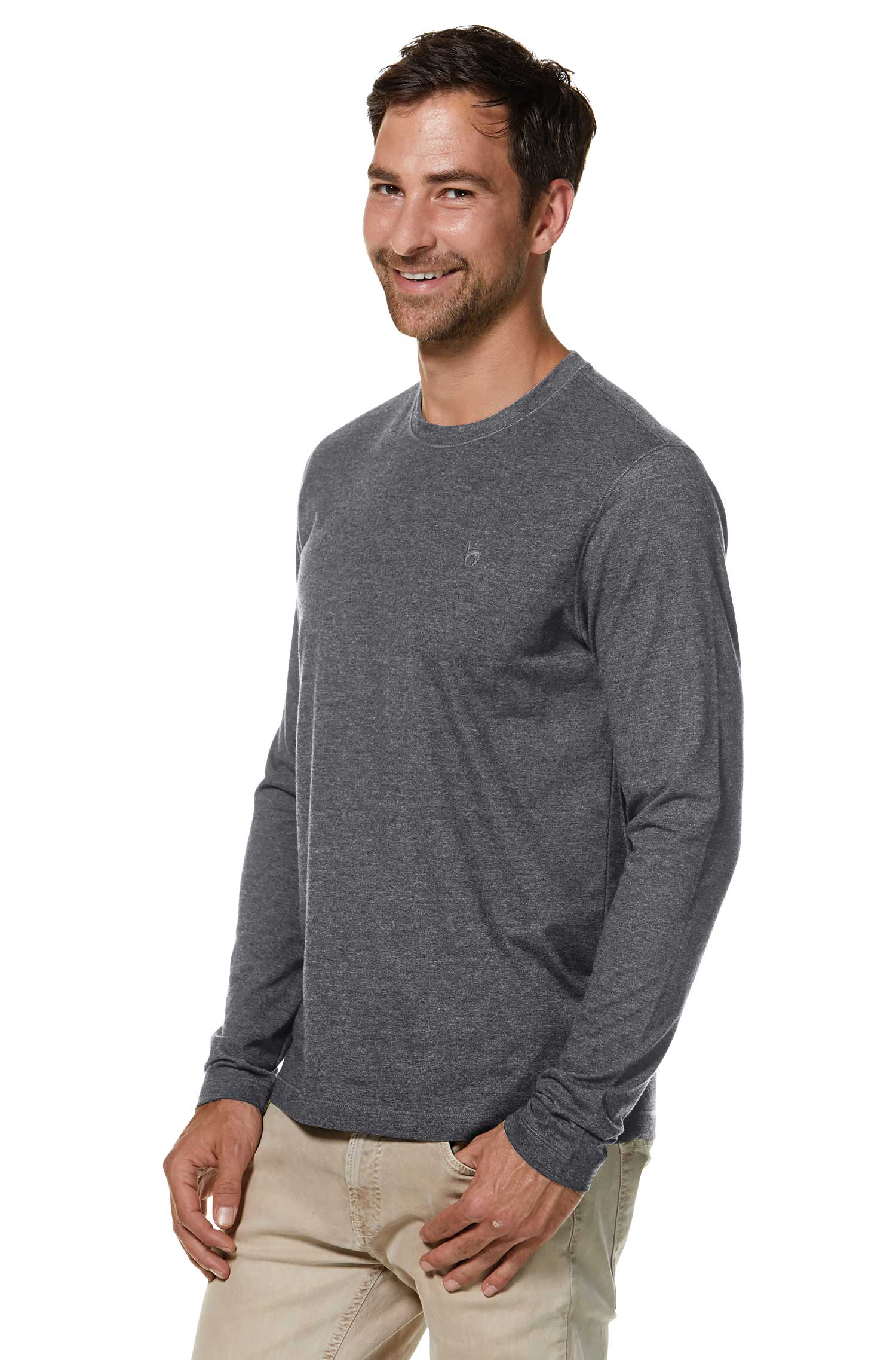 Longsleeve Shirt MATEO aus Royal Alpaka-Baumwoll-Mix-graphitgrau