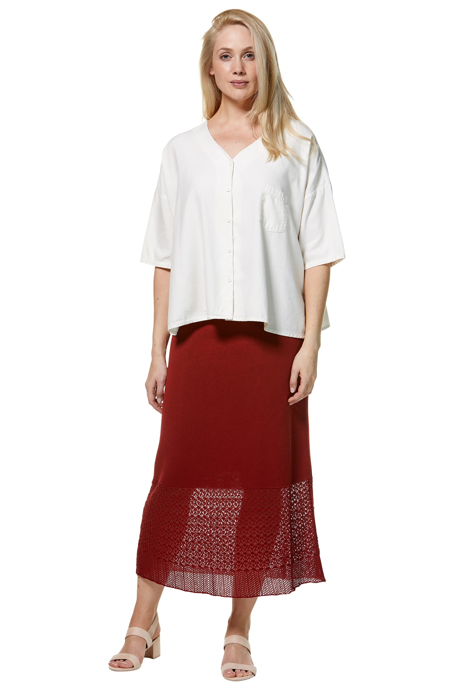 Blusenhemd ARIS aus 100% Bio-Pima-Baumwolle-weiss