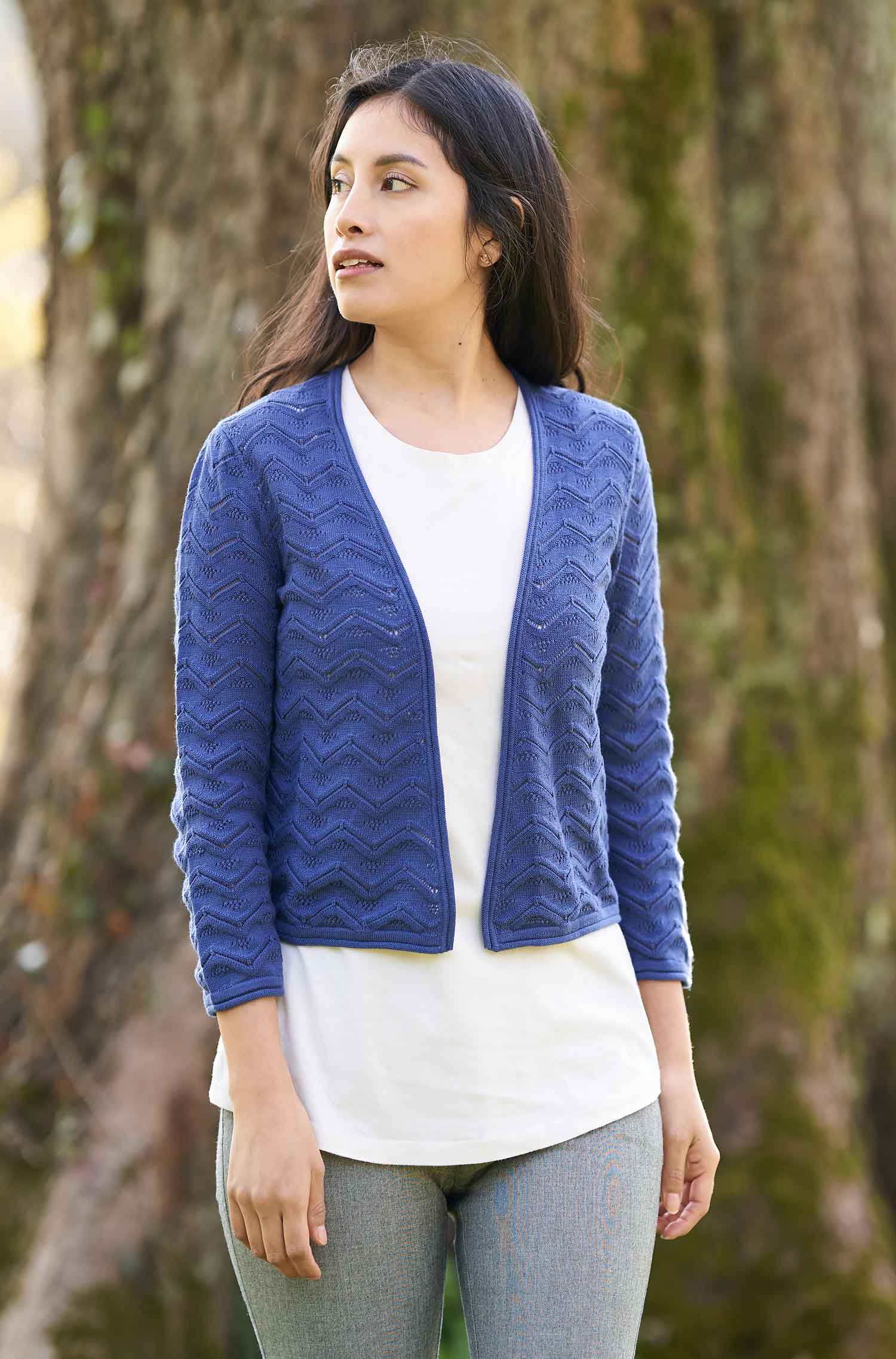 Bolero CLARA aus Pima Baumwolle-twilight blue