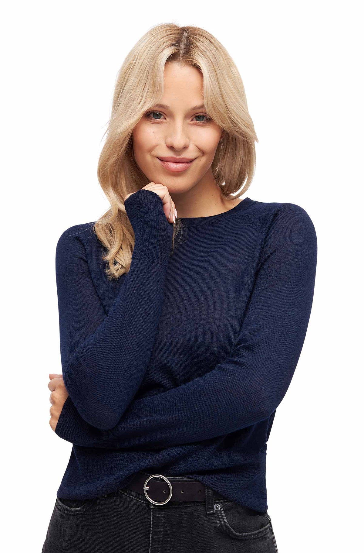 Alpaka Pullover ADORA-dark navy