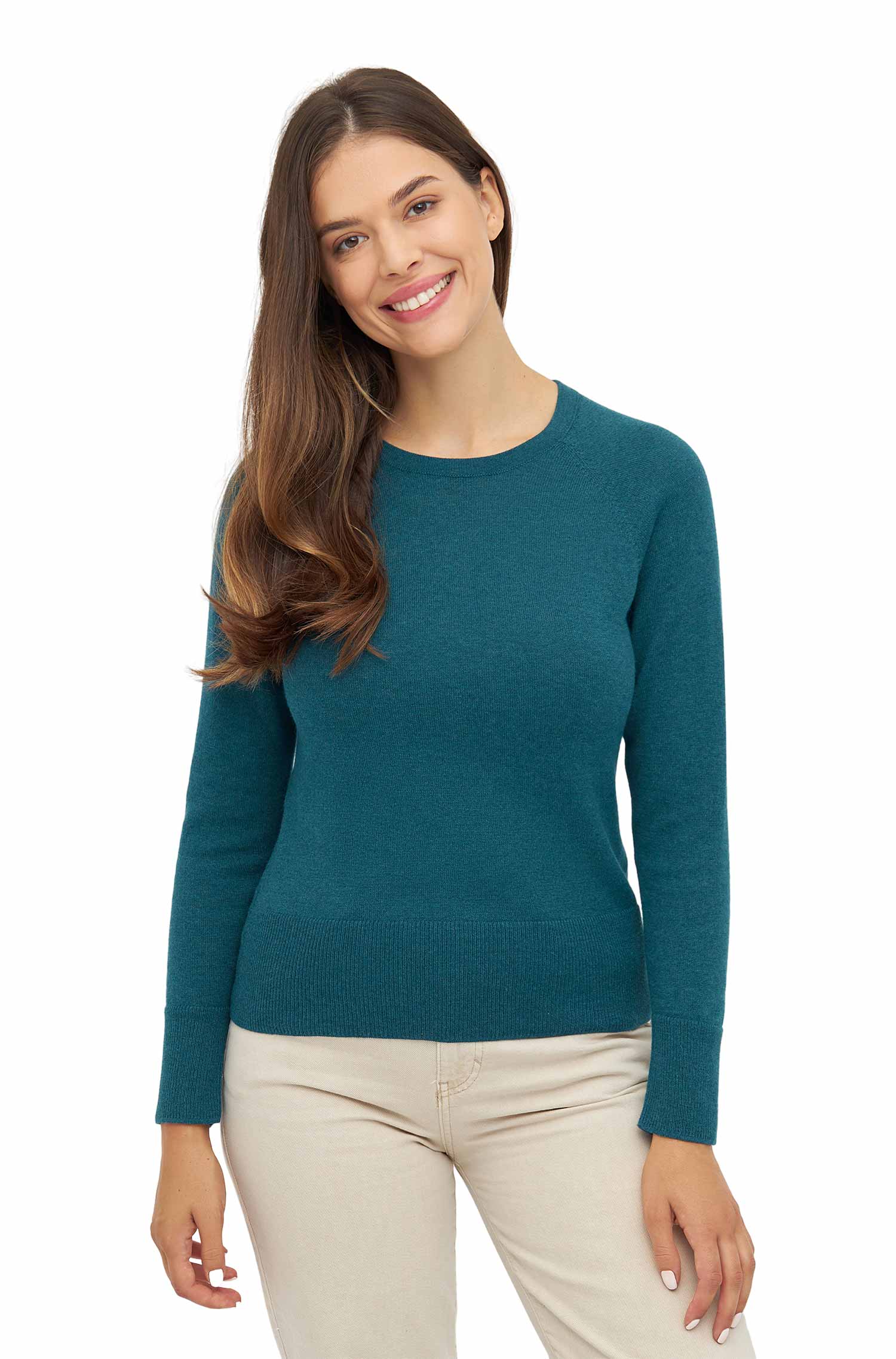 Pullover ADORA aus Baby-Alpaka-Baumwoll-Mix-laguna