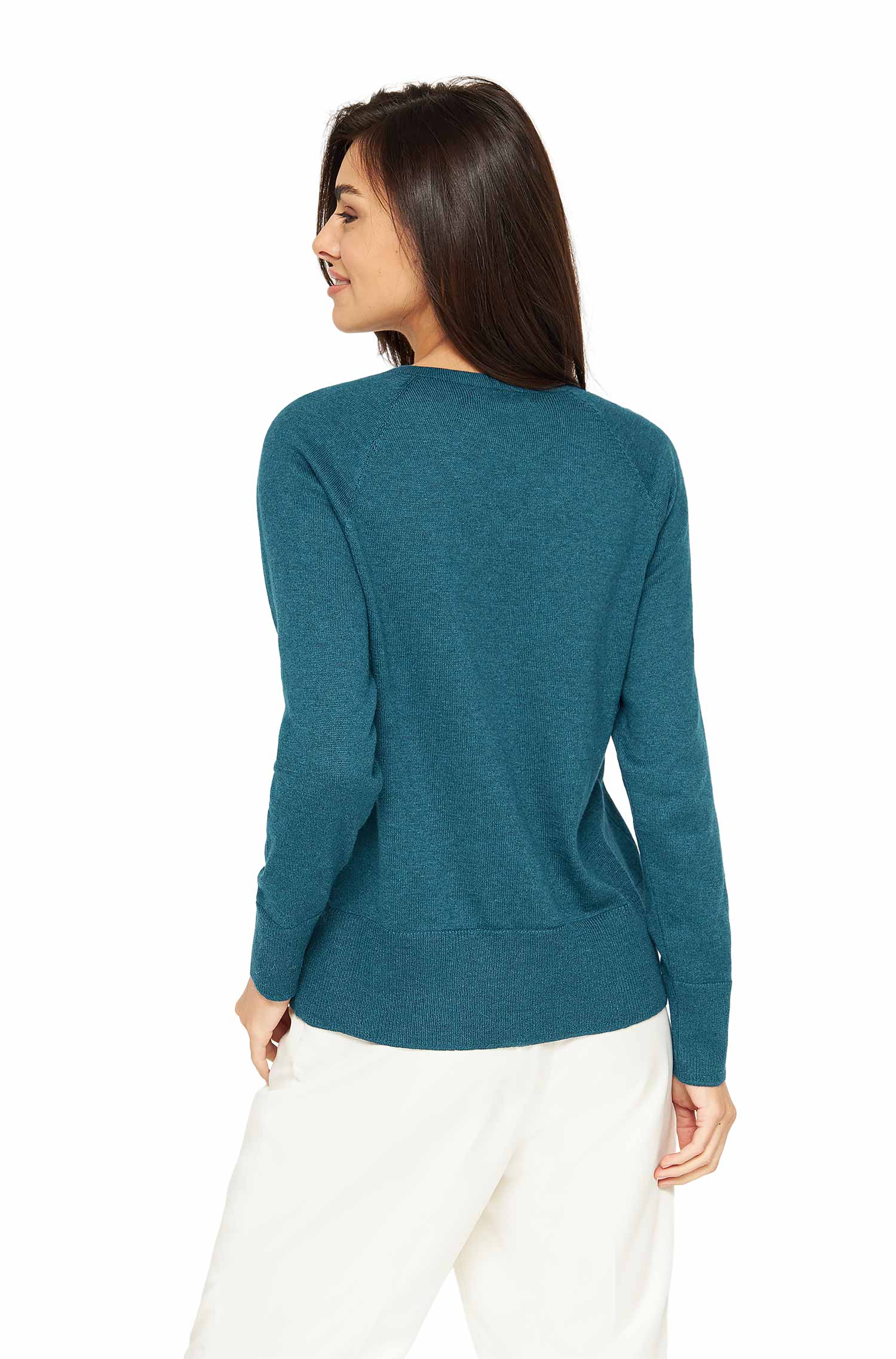 Pullover AURELIA aus Baby-Alpaka-Baumwoll-Mix-laguna