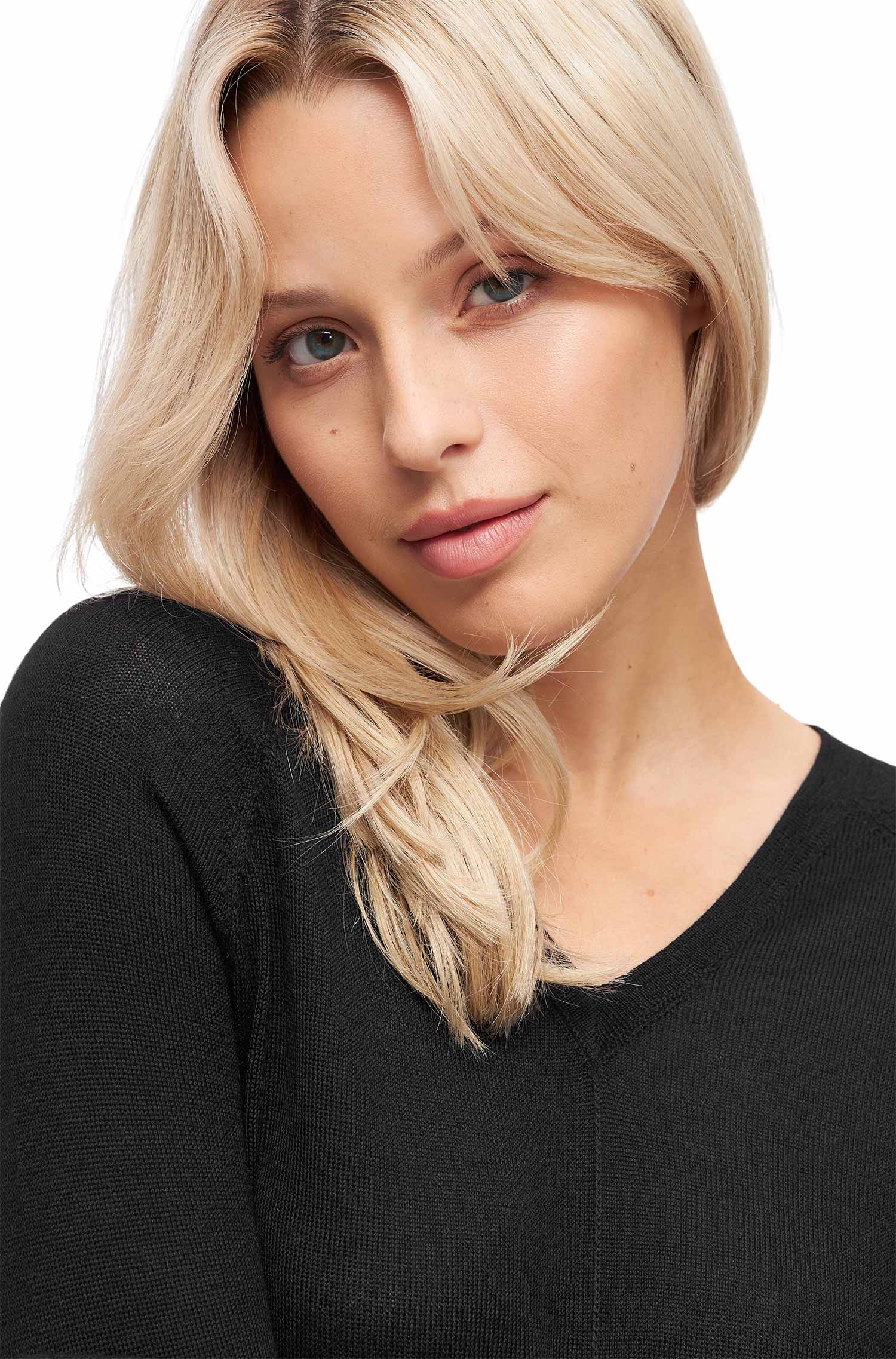 Pullover AURELIA aus Baby-Alpaka-Baumwoll-Mix-schwarz