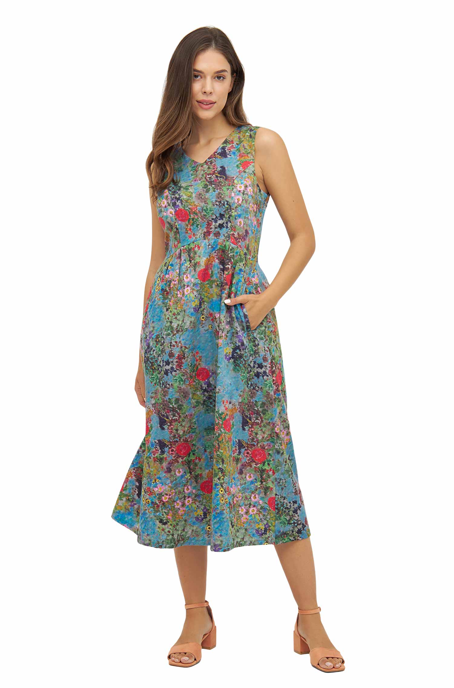 Kleid ARABELLA aus 100% Bio-Pima-Baumwolle-summer garden