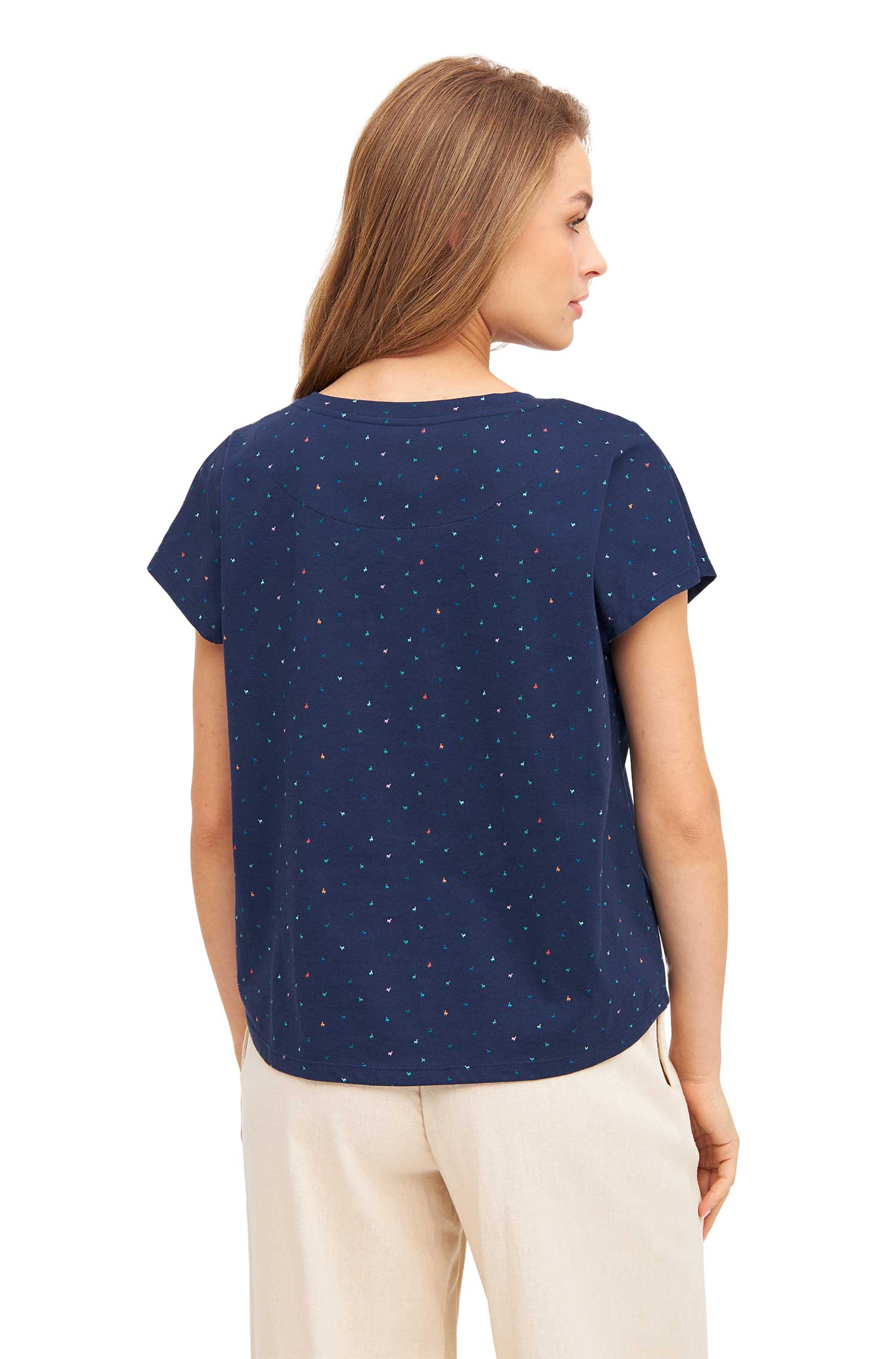 Boxy T-Shirt ALPAQUITAS aus Bio-Pima-Baumwolle-navy